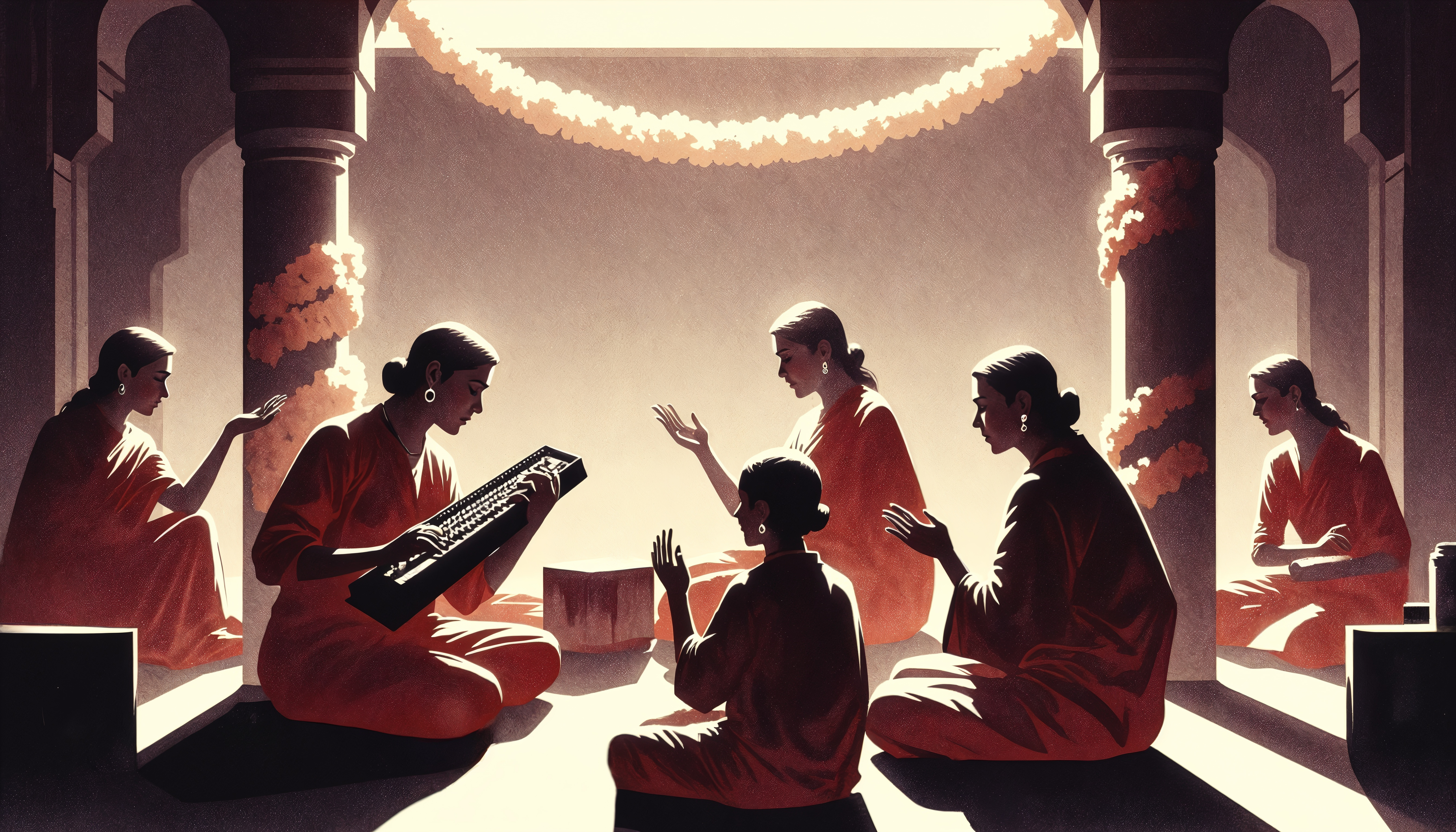 Founder speaking at a youth music event